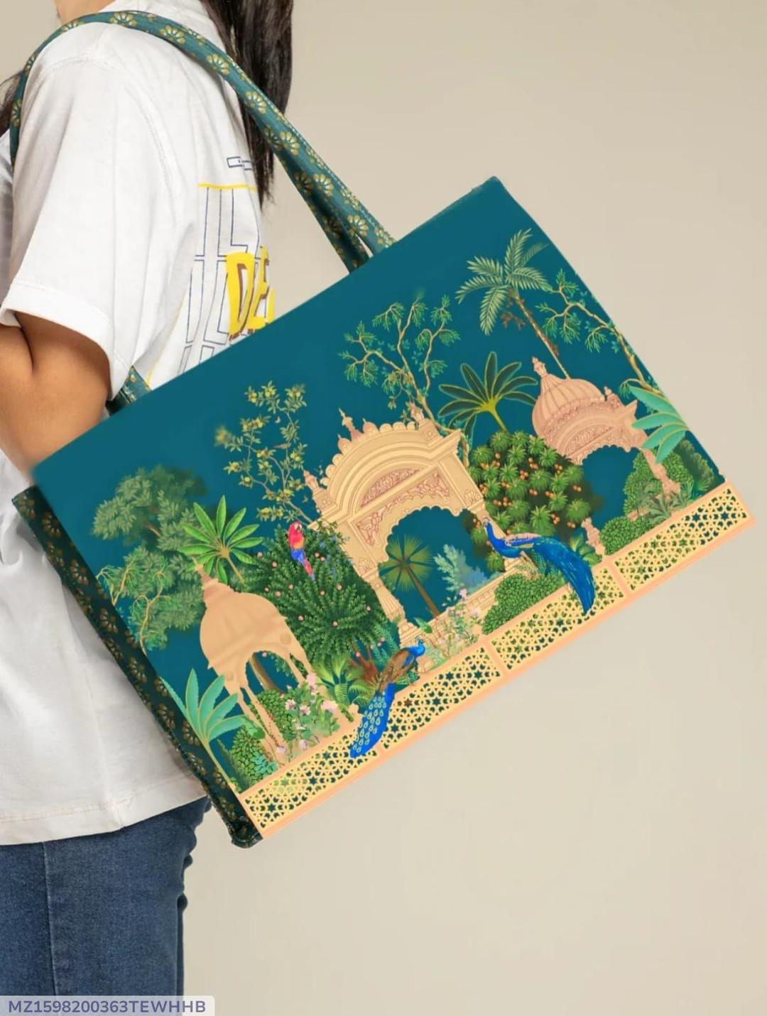 Woman Leather Printed Shoulder Bag