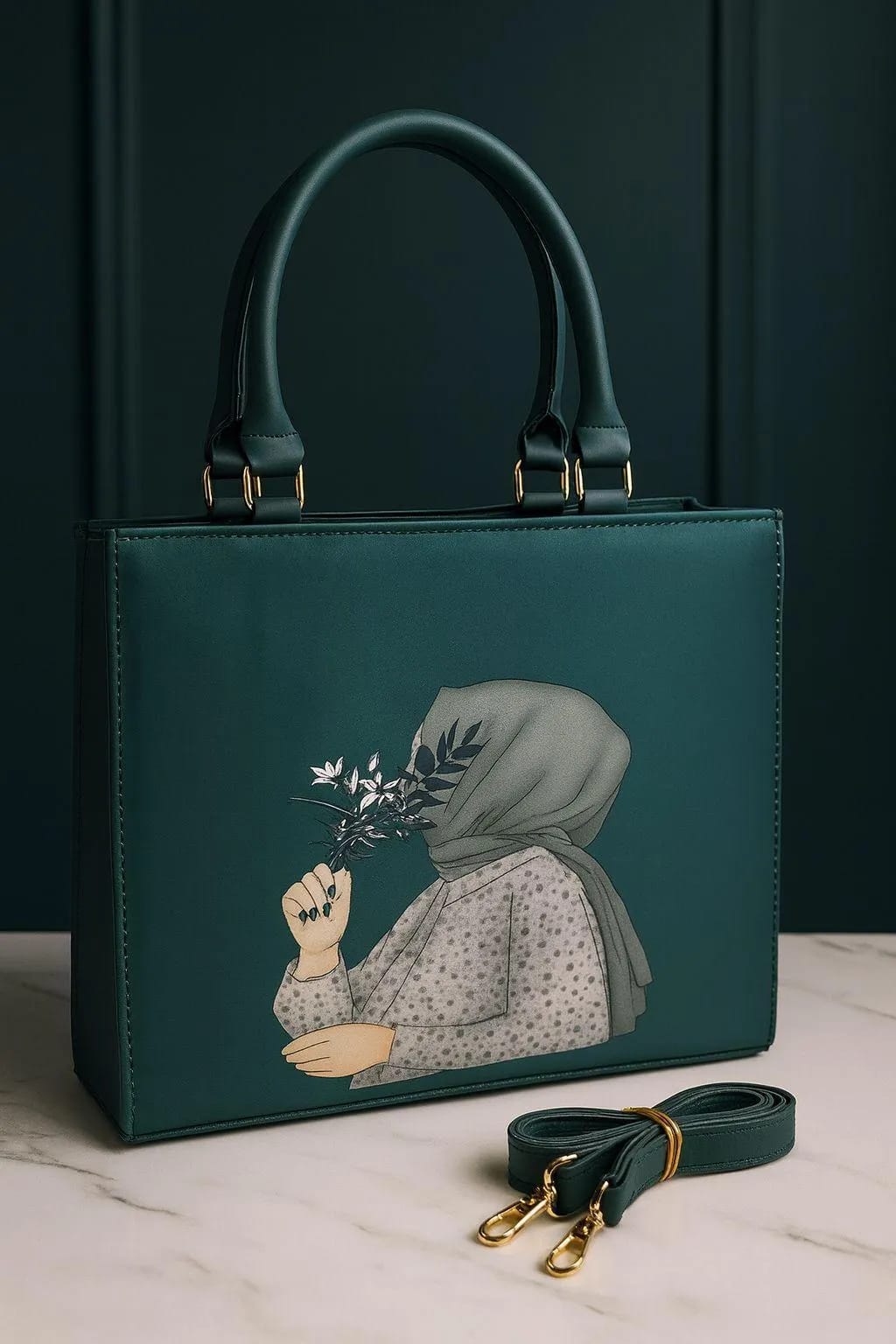 Classic Canvas Tote with Modern Printed Design