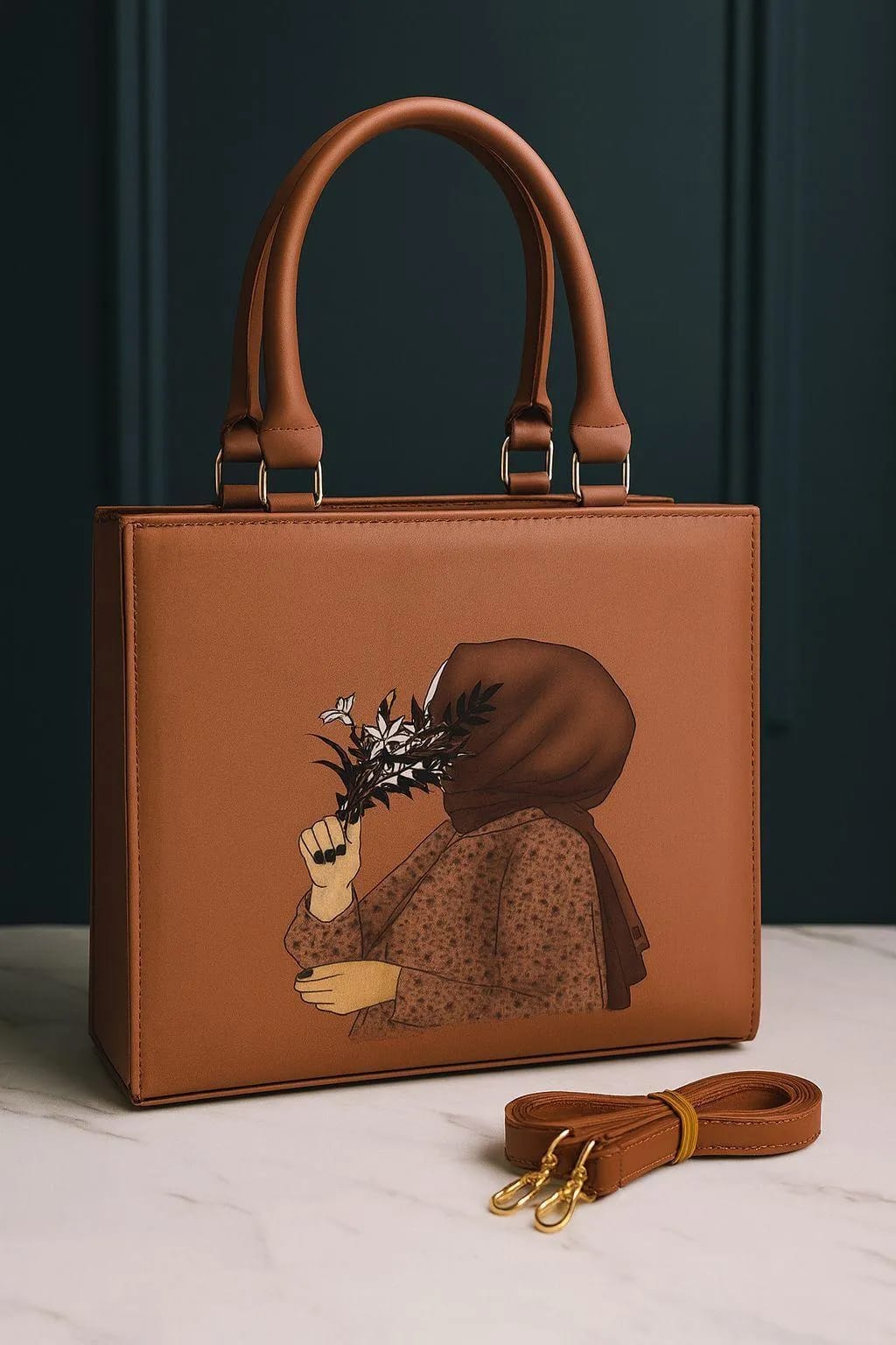 Classic Canvas Tote with Modern Printed Design