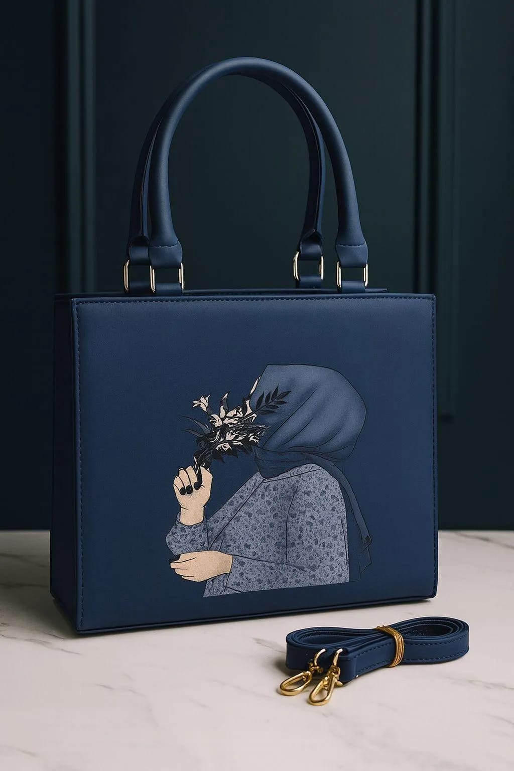 Classic Canvas Tote with Modern Printed Design