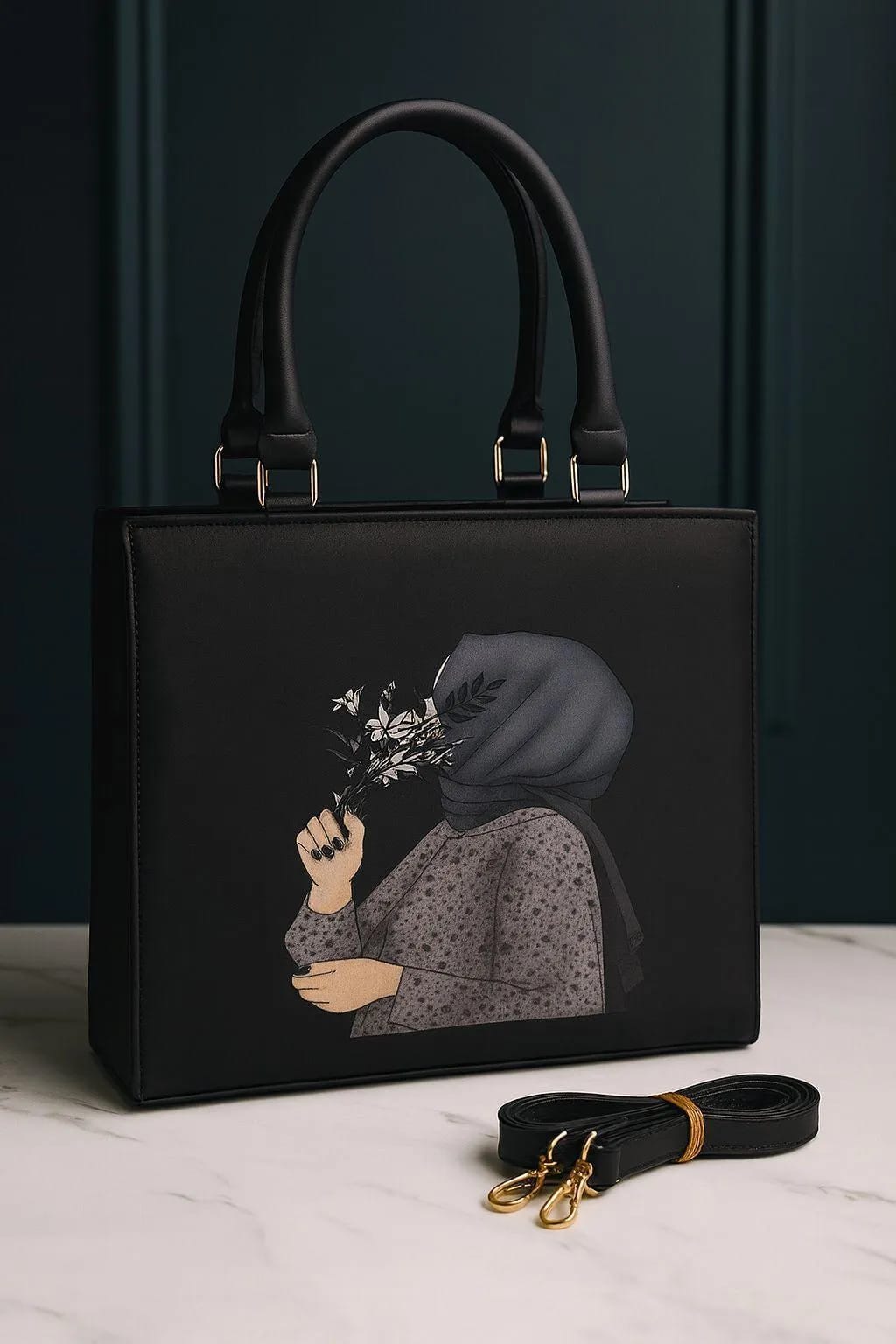 Classic Canvas Tote with Modern Printed Design