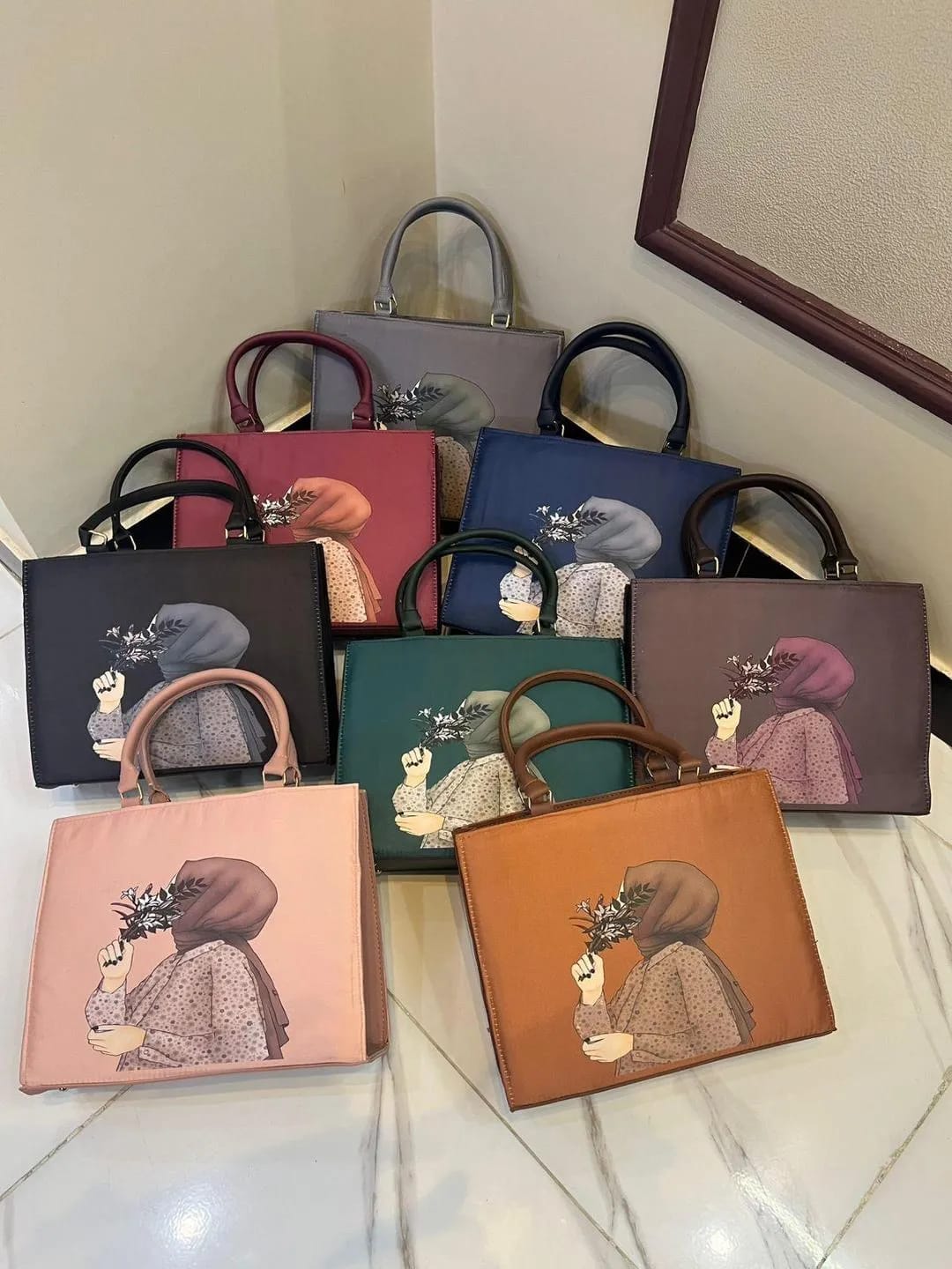 Classic Canvas Tote with Modern Printed Design